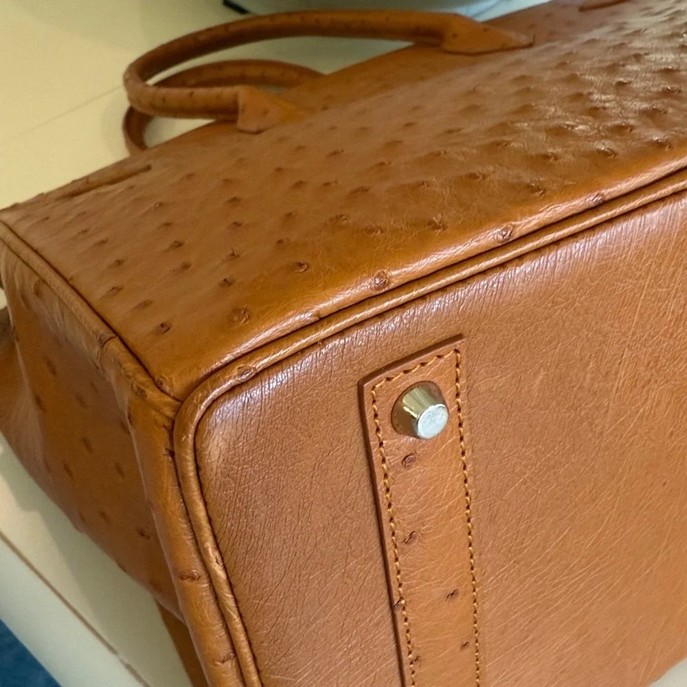 Custom Made Ostrich ‘Luxury Birkin’ 35 style bag - Picture 14 of 17